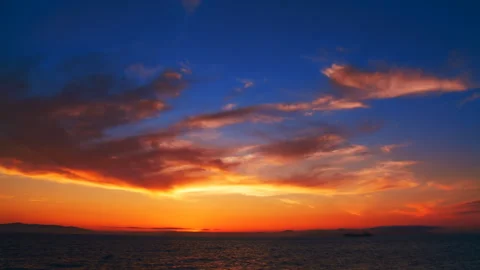 A beautiful sunset in the clouds Stock Footage 92206173