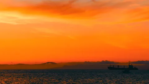 A beautiful sunset in the clouds Stock Footage 92206174