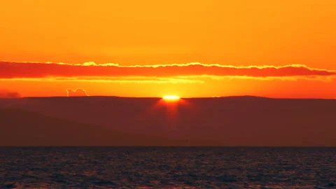 A beautiful sunset in the clouds Stock Footage 92206195