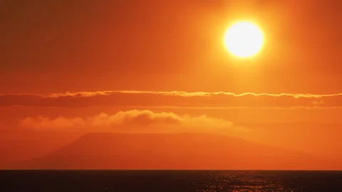 A beautiful sunset in the clouds Stock Footage 92206349