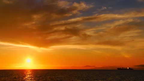 A beautiful sunset in the clouds Stock Footage 92206375