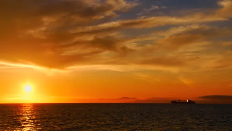 A beautiful sunset in the clouds Stock Footage 92206391