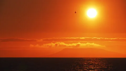 A beautiful sunset in the clouds Stock Footage 92206405