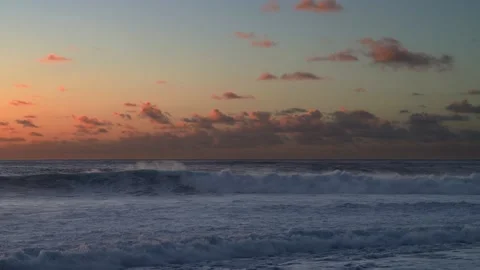 Beautiful sunset clouds in Madeira Stock Footage 148298355