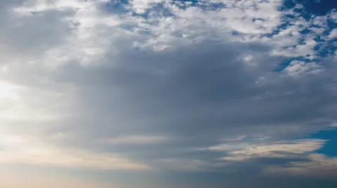 Beautiful sunset clouds moving over the sky Stock Footage 37487428