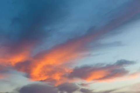 Beautiful sunset clouds Stock Photos