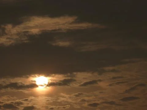Beautiful sunset with clouds Stock Photos