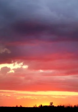 Beautiful sunset clouds in the sky Stock Photos
