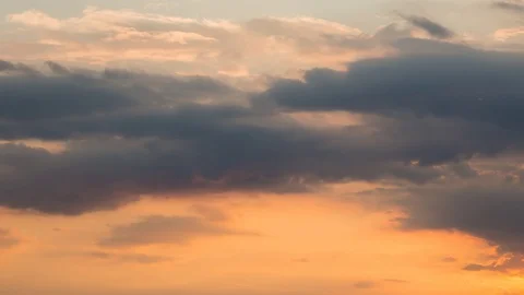 Beautiful sunset with clouds, time lapse, 1080 Stock Footage 130056146