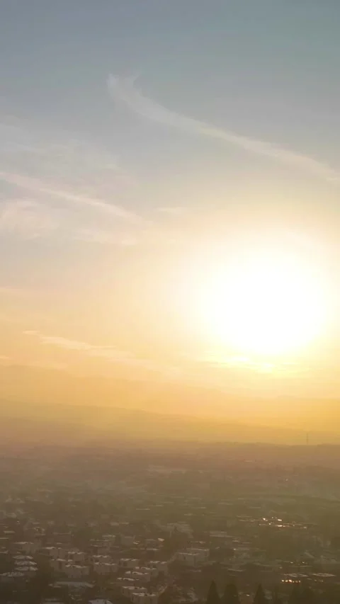 Beautiful Sunset Clouds Time Lapse Vertical Video Stock Footage 334874854
