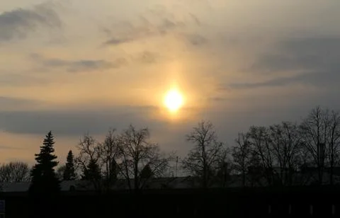 Beautiful sunset cloudy Stock Photos