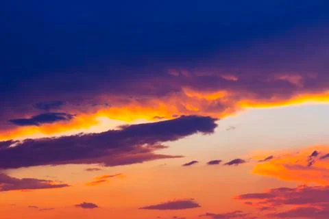 Beautiful sunset with colorful clouds 3 Stock Photos