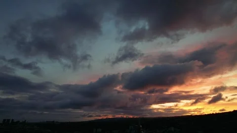 Beautiful Sunset with Colorful Clouds Video stock 240562151