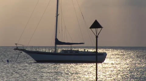 Beautiful Sunset Cozumel Stock Footage 5346677