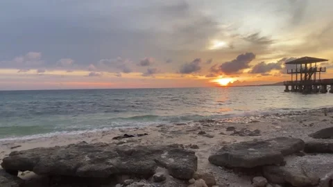 Beautiful sunset at dato beach Stock Footage 302358450