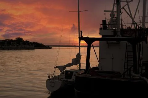 Beautiful sunset in Denmark Stock Photos