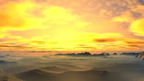 Beautiful Sunset in the Desert Stock Footage 79739695