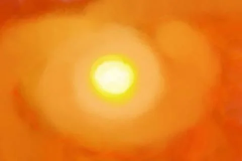 Beautiful sunset digital art work Stock Illustration