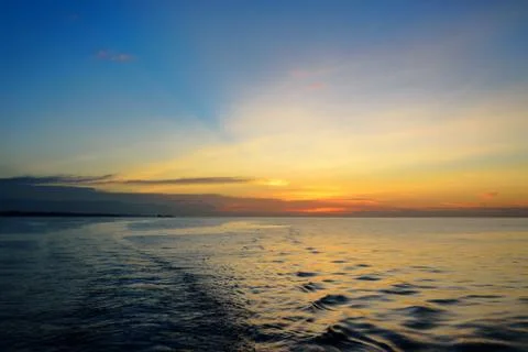 Beautiful sunset at the equator Stock Photos