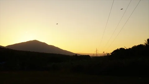 Beautiful sunset in the evening Stock Footage 103202560