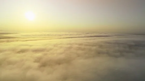 Beautiful sunset in evening time, real sun disk shining bright. 4K. Stock Footage 115642782