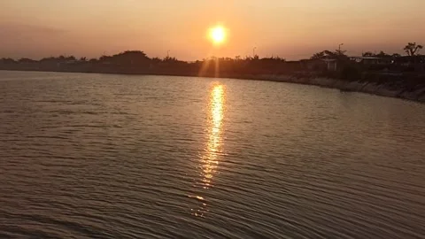 Beautiful sunset Stockbeeldmateriaal 243153073