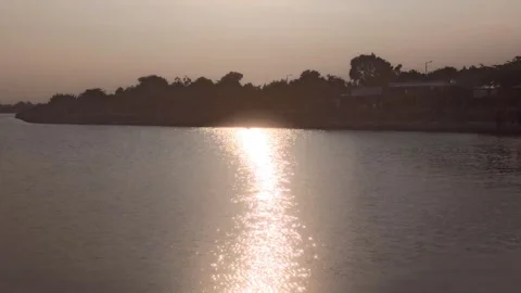 Beautiful sunset Stockbeeldmateriaal 245682897