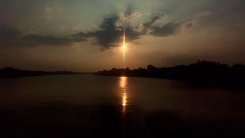 Beautiful sunset Stockbeeldmateriaal 246026411