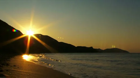 Beautiful sunset glow Stock Footage 1462196