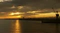 beautiful sunset harbor lanzarote HD Footage