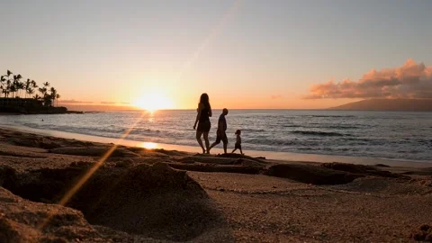Beautiful Sunset Hawaii Stock Footage 244756120
