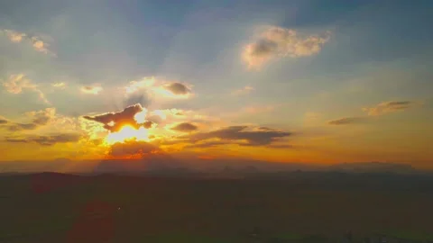 Beautiful Sunset - HYPERLAPSE Stock Footage 148190442