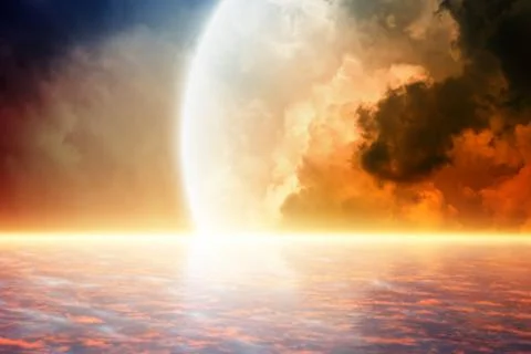 Beautiful sunset 库存插图