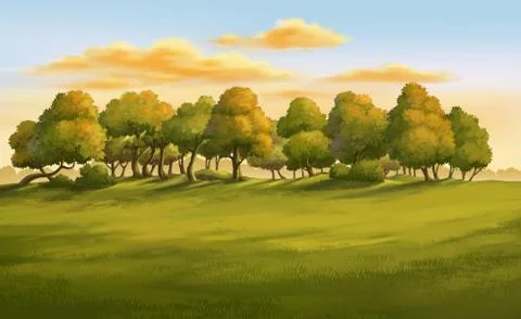 Beautiful sunset Stock Illustration