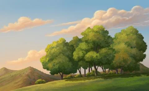 Beautiful sunset Stock Illustration