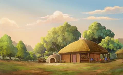 Beautiful sunset Stock Illustration