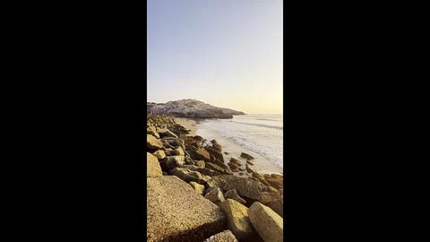 Beautiful sunset on Karachi beach in the evening on October 18, 2024. Stock-Footage 295388358