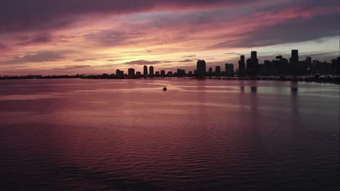 Beautiful sunset at Key Biscayne Stock Footage 232460098