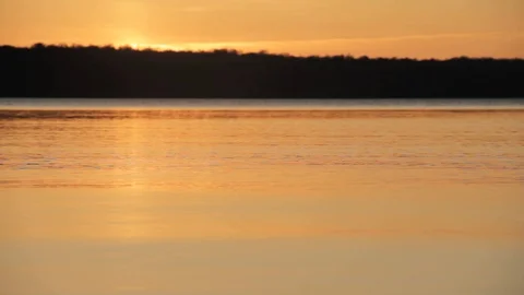 Beautiful Sunset By the lake Video stock 129733463