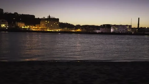 Beautiful sunset landscape on the river Stock Footage 331533255