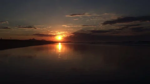 Beautiful sunset in Los Cabos beach Stock Footage 133451673