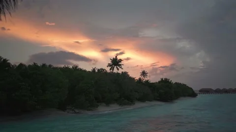 Beautiful sunset in the Maldives Stock Footage 146887362