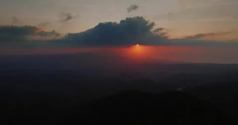 Beautiful sunset in mountain of Bali Stock Footage 248595790