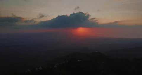 Beautiful sunset in mountain of Bali 스톡 동영상 250114548