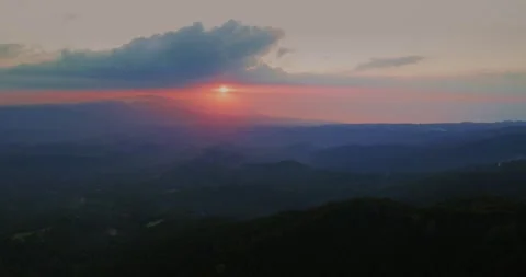 Beautiful sunset in mountain of Bali Stock Footage 250387576
