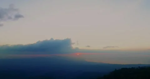 Beautiful sunset in mountain of Bali Stock Footage 251450855