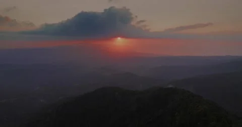Beautiful sunset in mountain of Bali Stock Footage 251799664
