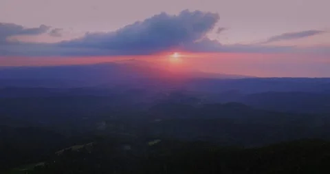 Beautiful sunset in mountain of Bali Stock Footage 251892845