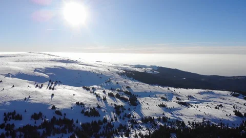 Beautiful Sunset In The Mountain Drone View Stock Footage 105468923