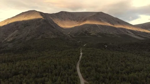 Beautiful sunset in a mountain valley Stock Footage 165073998